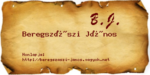 Beregszászi János névjegykártya